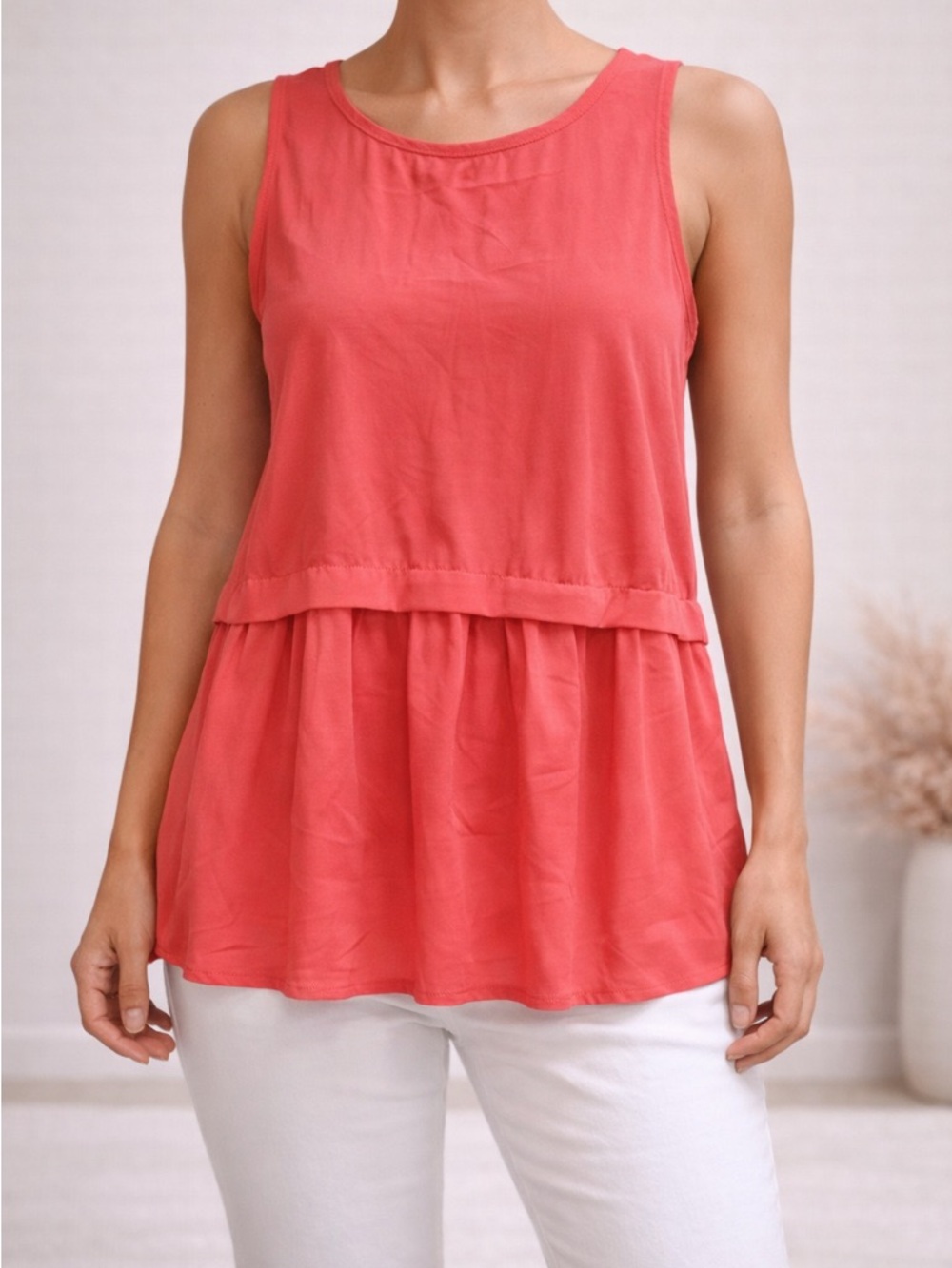 ✨ Cupcakes & Cashmere Coral Sleeveless Blouse | Feminine Chic Top ✨